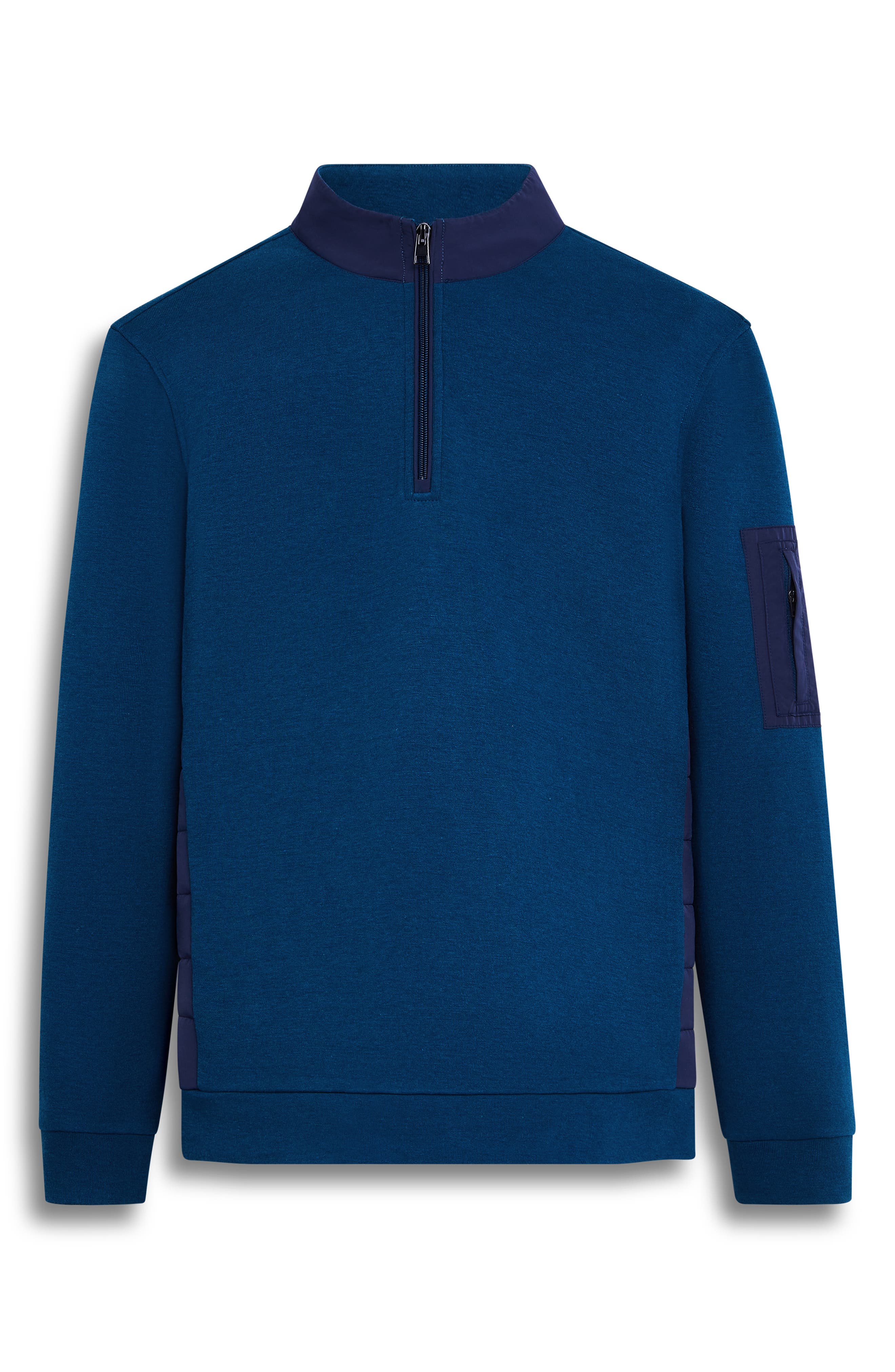 Bugatchi Mixed Media Quarter Zip Pullover Nordstromrack