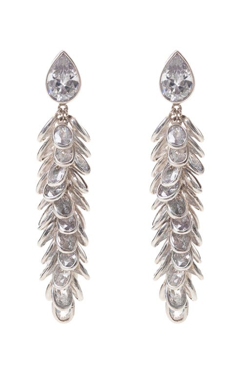 Freya Rose Women's Silver Crystal Long Drops In Silver