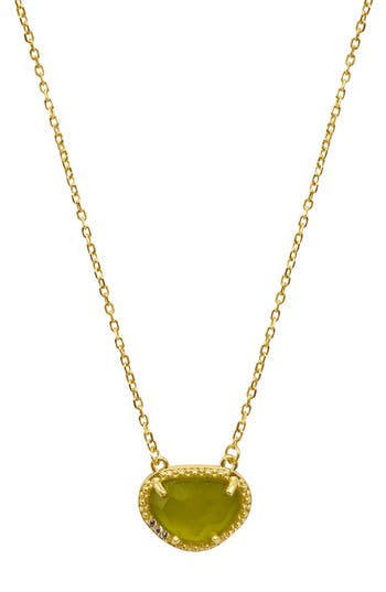 Adornia Fine Jewelry 14k Over Silver 2.00 Ct. Tw. Peridot August Birthstone Necklace In Gold - Peridot - August