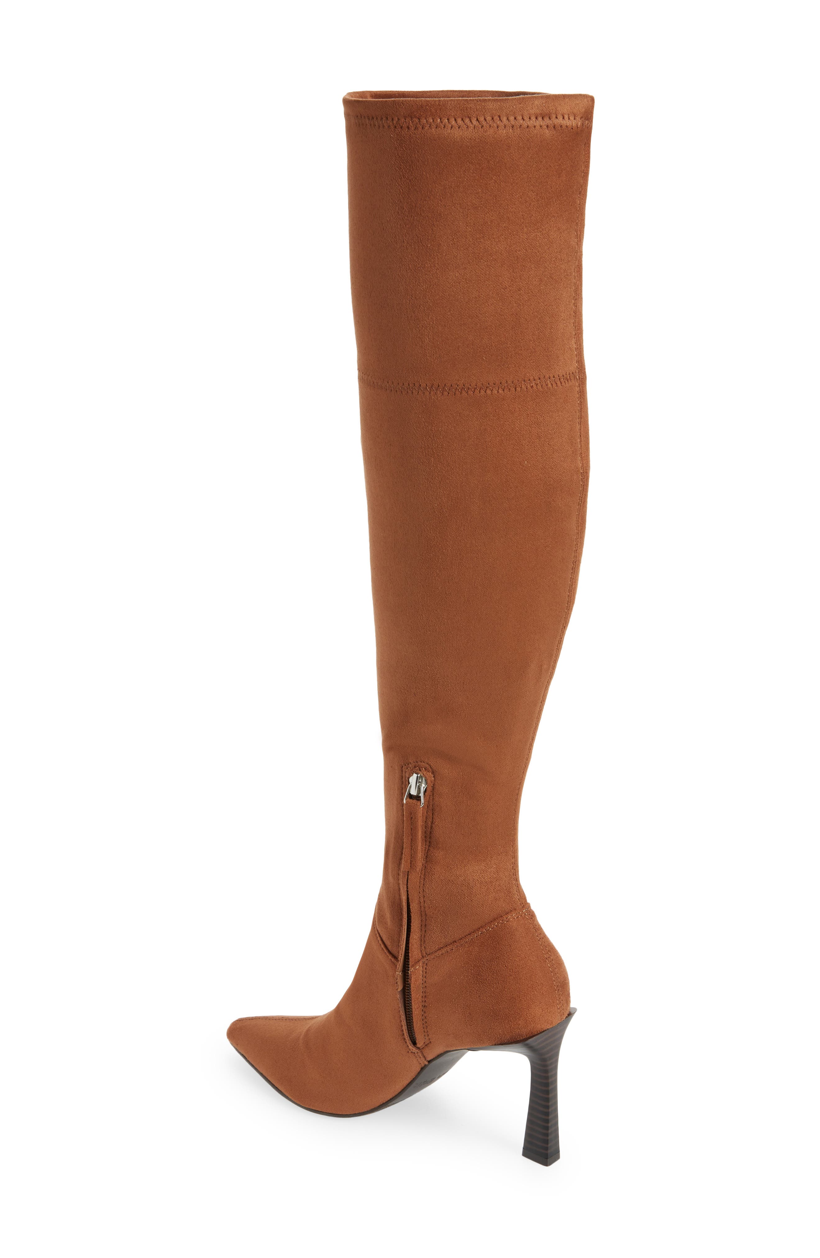 chestnut over the knee boots