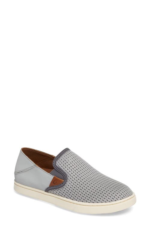 'Pehuea' Slip-On Sneaker in Pale Grey Fabric