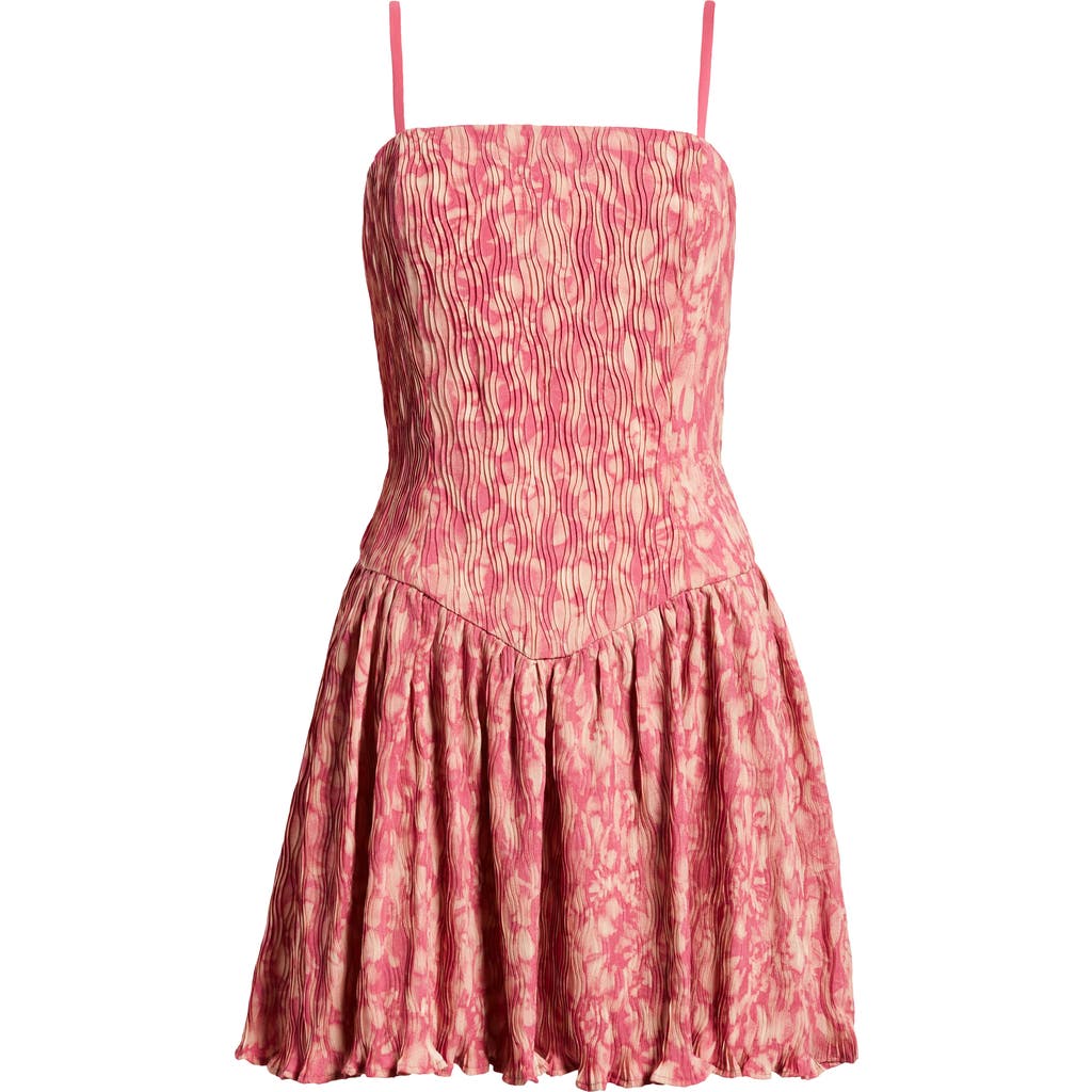 Shop Hutch Pleated Sleeveless Dress In Fuchsia