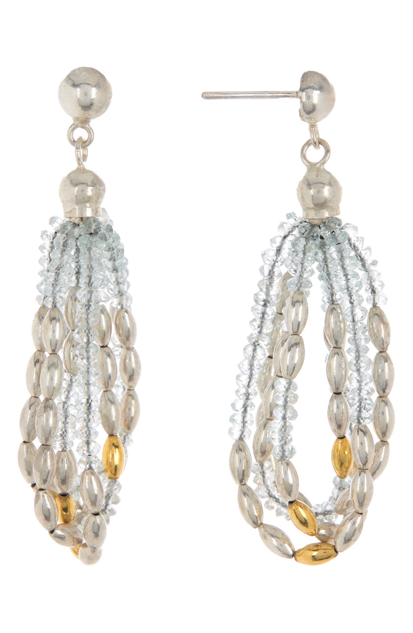 Gurhan Tipsy 24k Gold Plated Sterling Silver Semiprecious Stone Beaded Drop Earrings