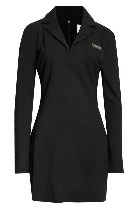 Coperni Tailored Long Sleeve Virgin Wool Dress In Black