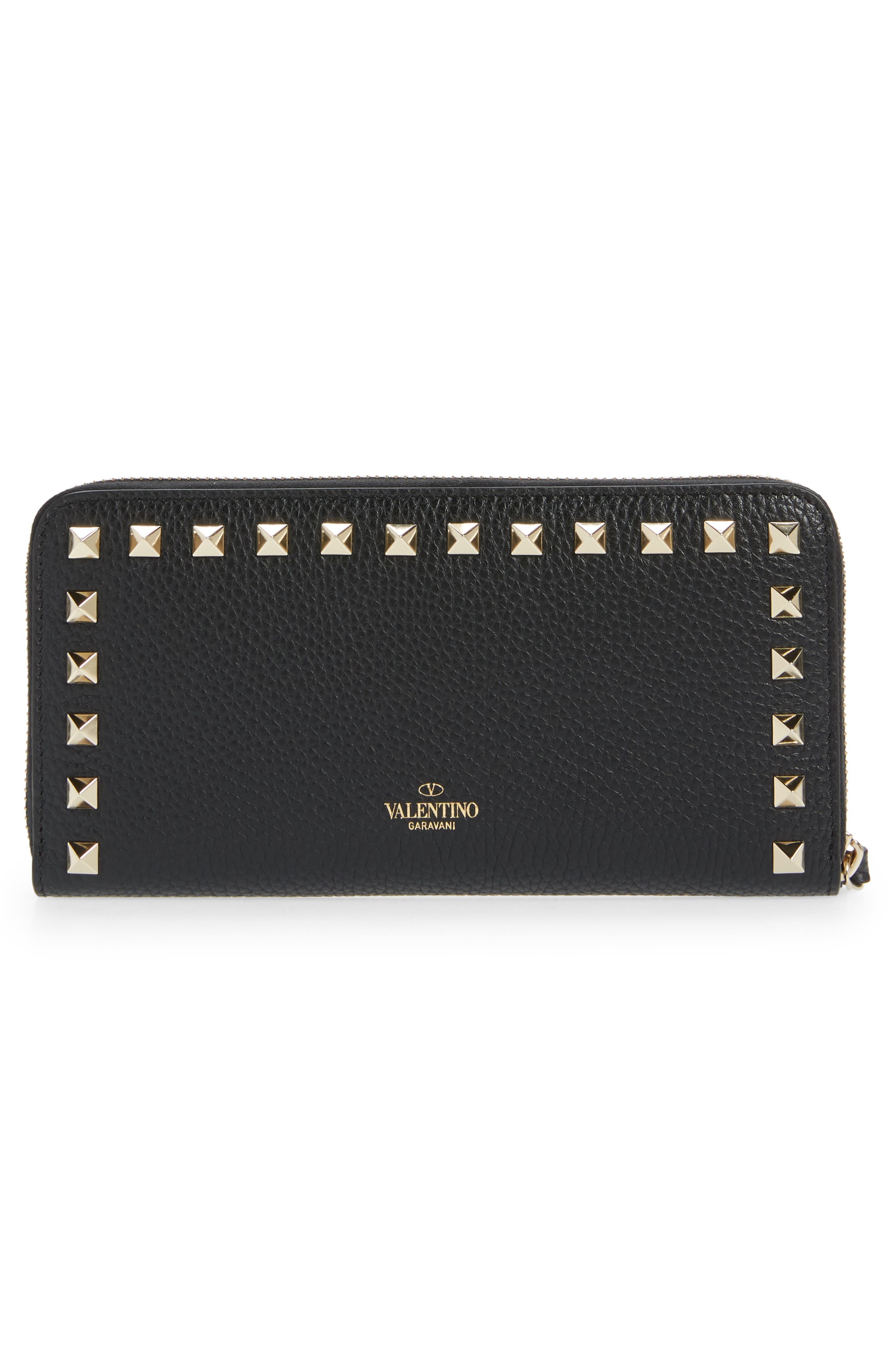 valentino rockstud continental wallet