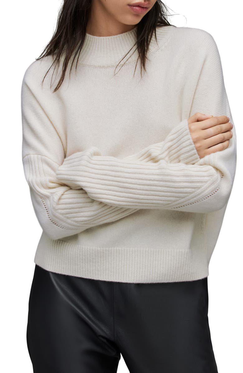 AllSaints Orion Mock Neck Cashmere & Wool Sweater | Nordstrom