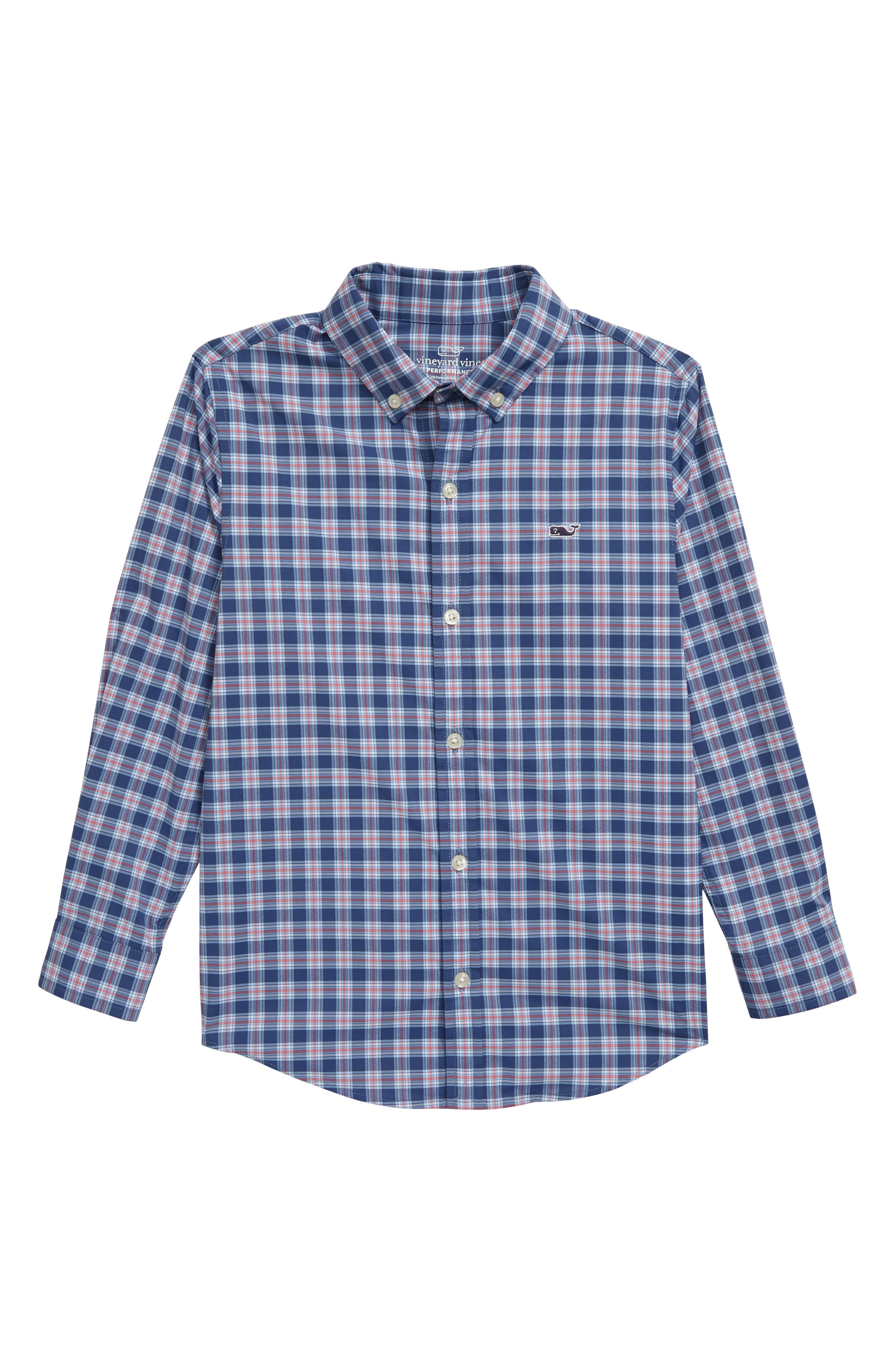 Brookings Perforated Whale Shirt VINEYARD VINES