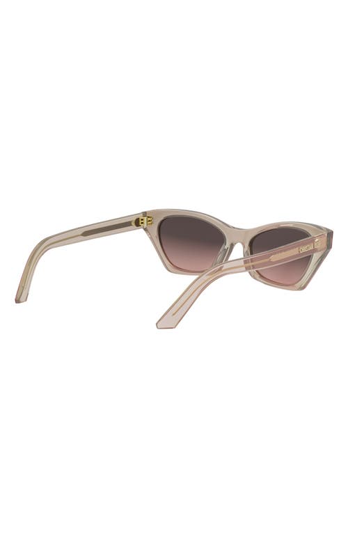 Shop Dior Midnight B1i 53mm Butterfly Sunglasses In Pink/other/gradient Smoke