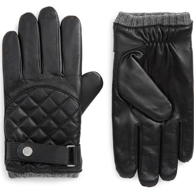 Polo Ralph Lauren Quilted Leather Gloves, Black
