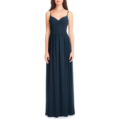 Levkoff Chiffon Gown, Blue