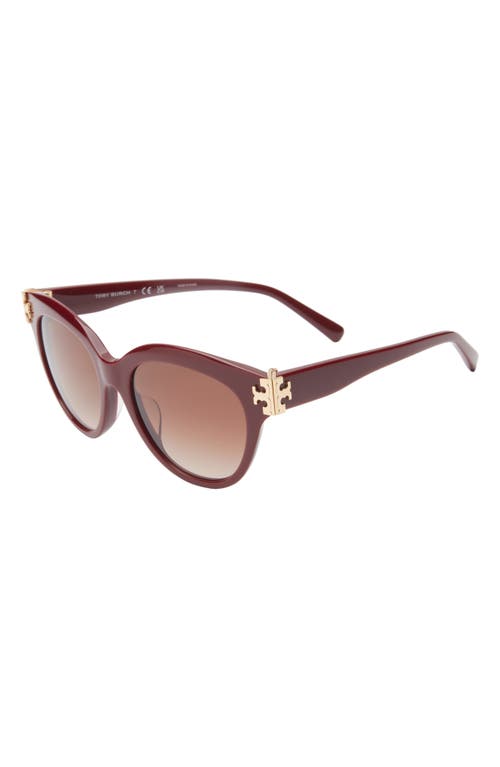 Tory Burch 53mm Gradient Phantos Sunglasses In 20181353 Brown Grad