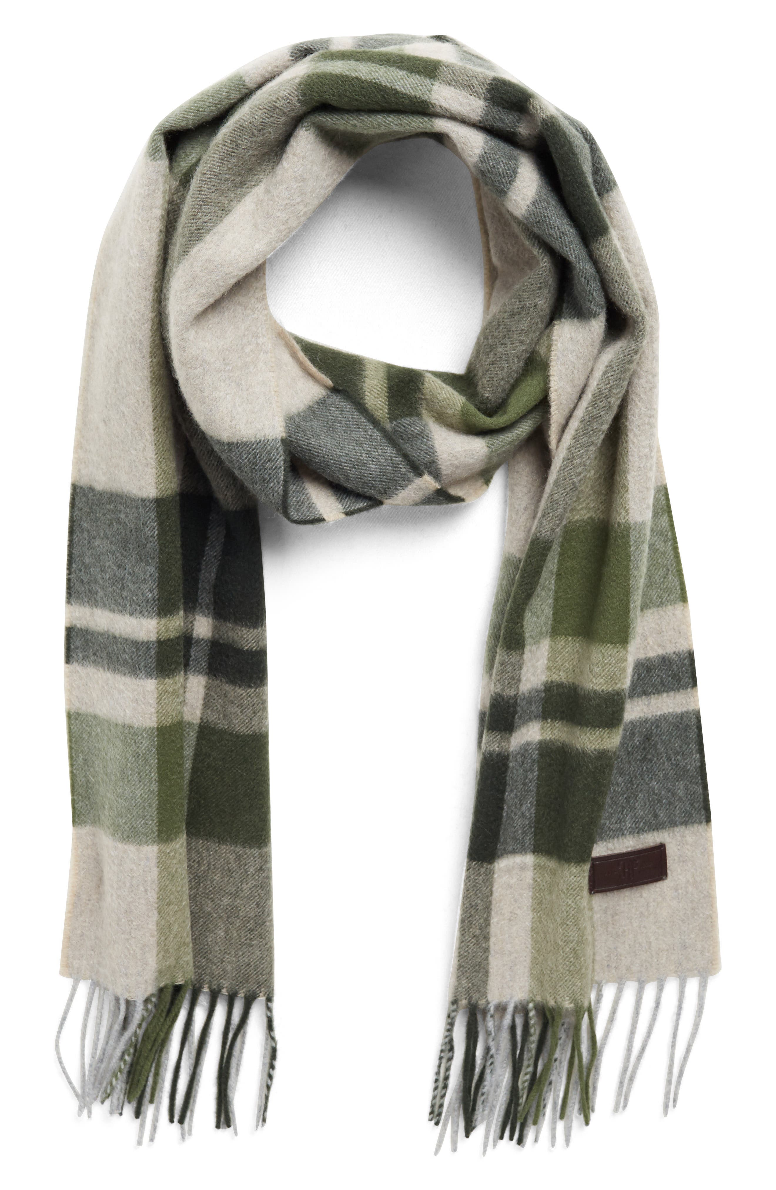 Hickey Freeman Plaid Print Cashmere 