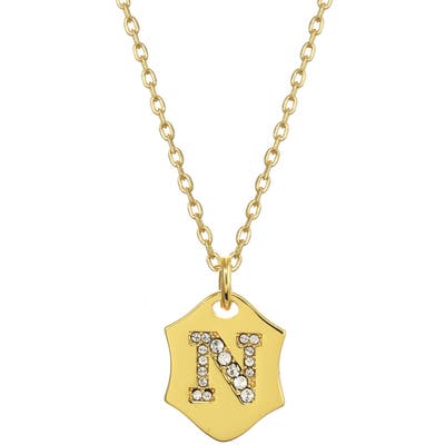 Stella + Ruby Nom De Plume Initial Pendant Necklace