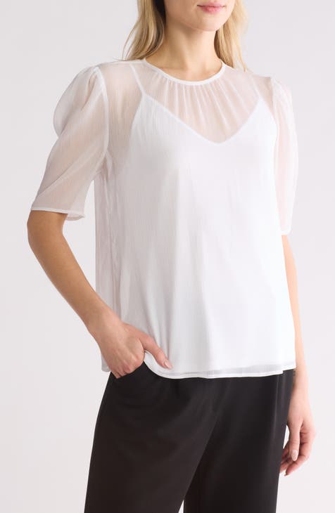 Short Sleeve Chiffon Top