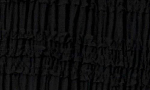 Endless Rose Smocked Puff Sleeve Top In Black