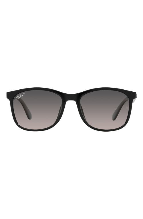 Ray-Ban 58mm Gradient Polarized Square Sunglasses in Black at Nordstrom