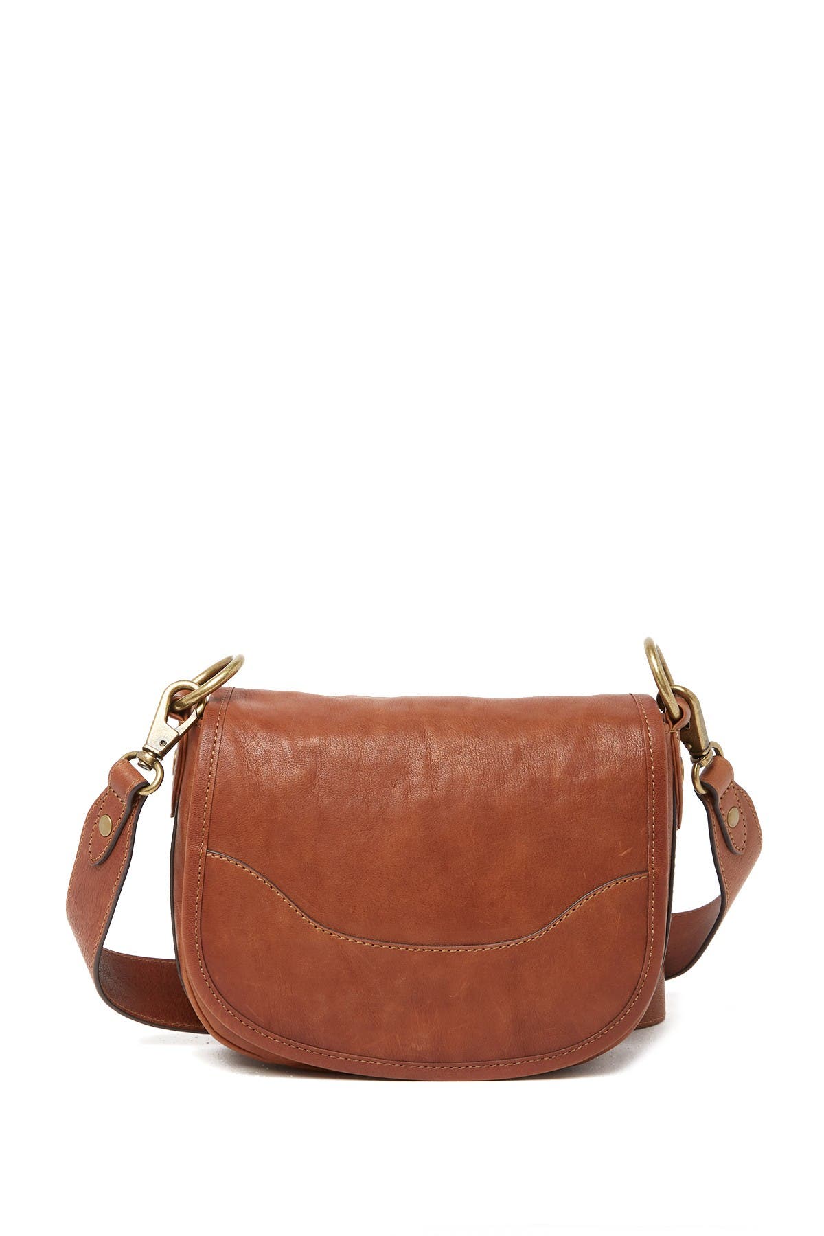 Frye Lucy Leather Saddle Bag In Cognac ModeSens