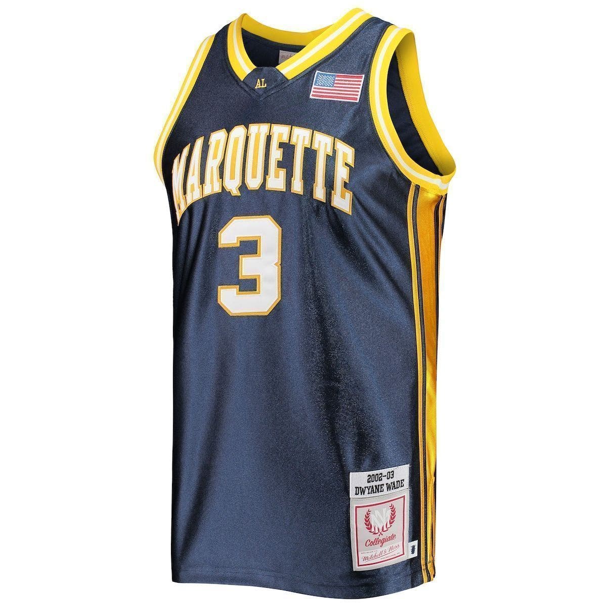 Mitchell & Ness Men's Mitchell & Ness Dwyane Wade Navy Marquette Golden