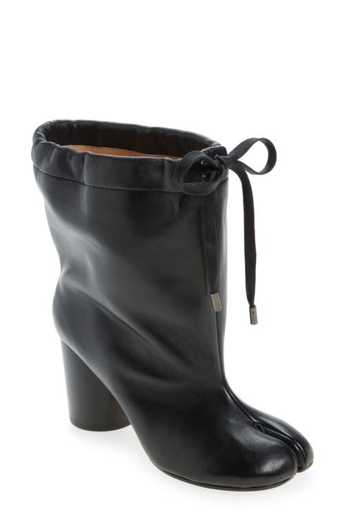 Shop Maison Margiela Drawstring Tabi Bootie In Black