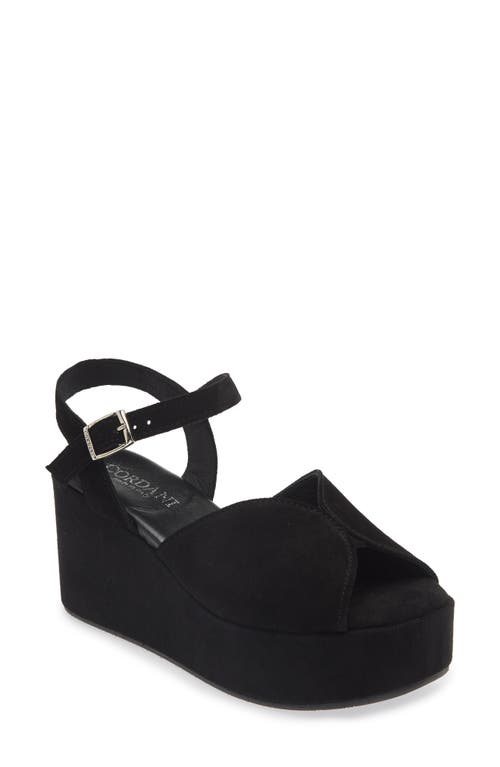 Shop Cordani Jenna Platform Wedge Sandal In Crosta Nero