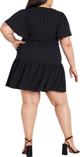 Ruffle Trim Jersey Dress