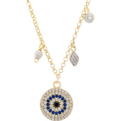 Lesa Michele Evil Eye Pendant Necklace