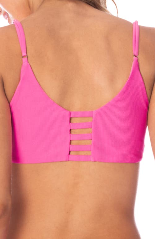 Maaji Radiant Pink Praia Reversible Bikini Top In Pink