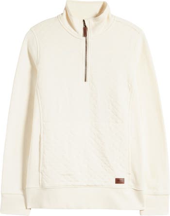 Women's Quilted Quarter-Zip Pullover, Print at L.L. Bean