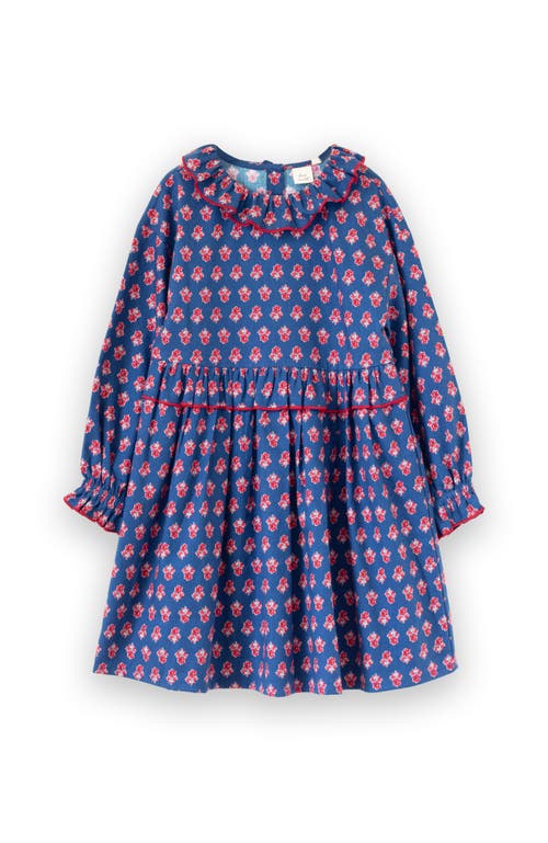 Shop Beet World Girls' Ruffle Collar Dress In Blue