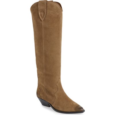 Isabel Marant Denvee Tall Western Boot, Beige