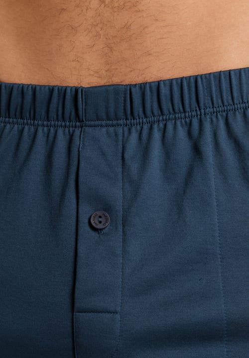 Hanro Men's Sporty Mercerized Cotton Boxers In Midnight Sky