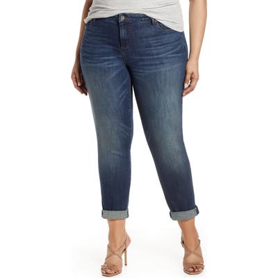 Plus Size Kut From The Kloth Catherine Boyfriend Jeans, Blue