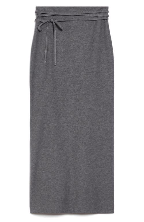 Shop Weekend Max Mara Furetto Stretch Cotton Jersey Maxi Skirt In Medium Grey