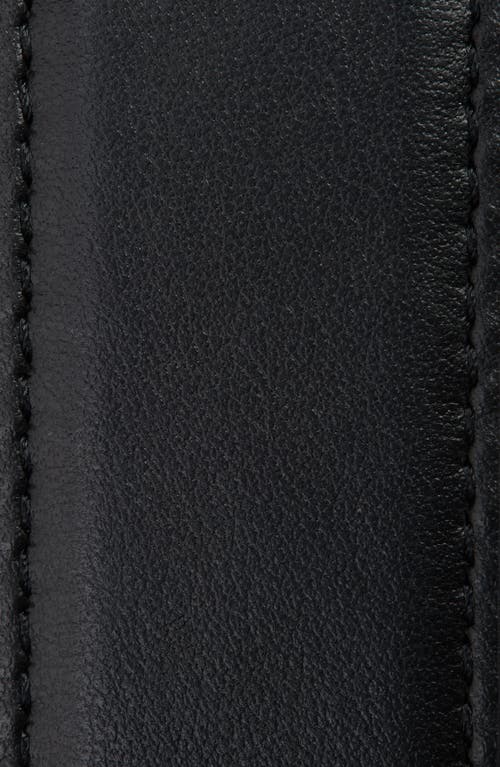Versace Medusa Charm Leather Belt In Black- Gold
