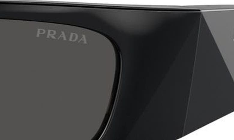 Prada 60mm Butterfly Polarized Sunglasses In Black