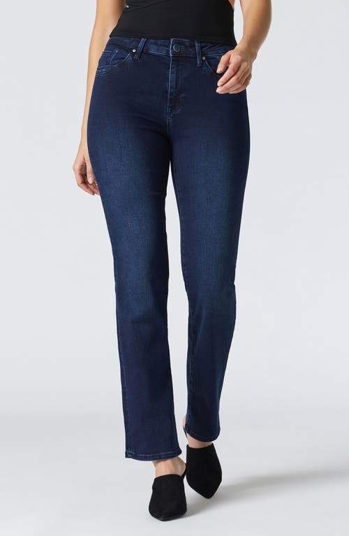 Mavi Jeans Kendra High Waist Straight Leg Jeans in Ink Brushed Indigo Move at Nordstrom, Size 32 X 30