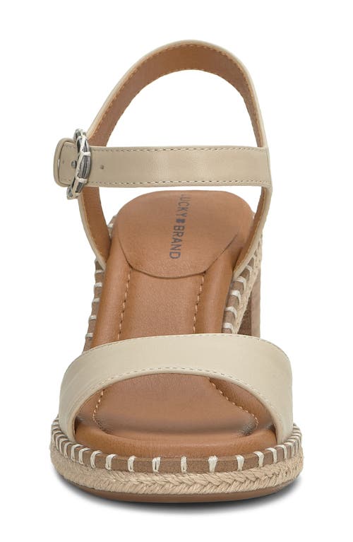 Lucky Brand Jennyl Ankle Strap Espadrille Sandal In Bone Milkol