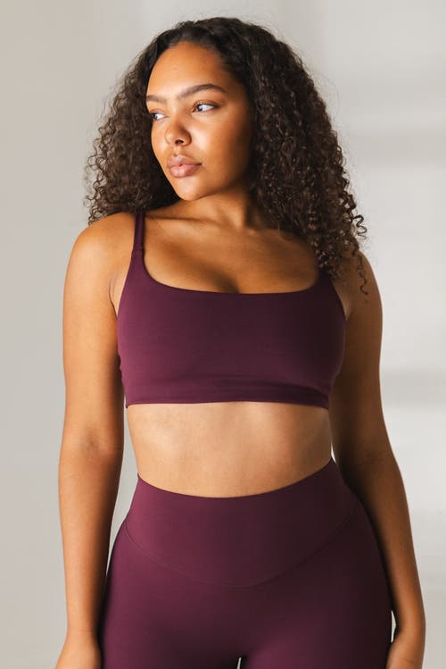Vitality Cloud Ii Scoop Bra In Wine