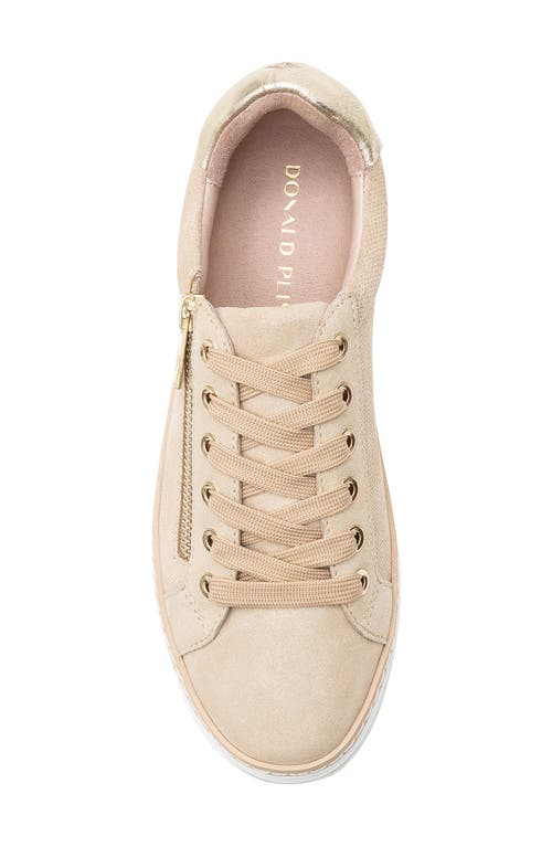 Shop Donald Pliner Side Zip Platform Sneaker In Sand