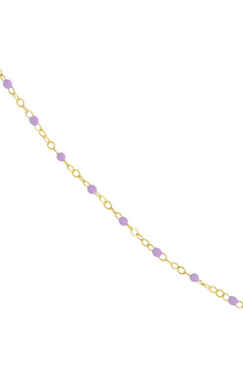Central Park Enamel Station Chain Necklace In Violet