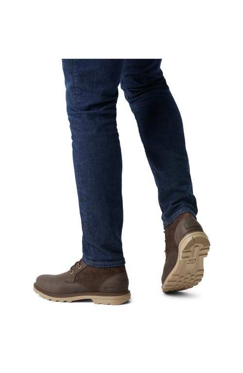 Sorel Carson Waterproof Chukka Boot In Blackened Brown/khaki