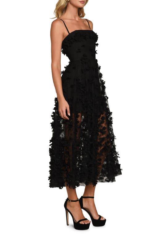 Shop Helsi Audrey Floral Appliqué Cocktail Dress In Black