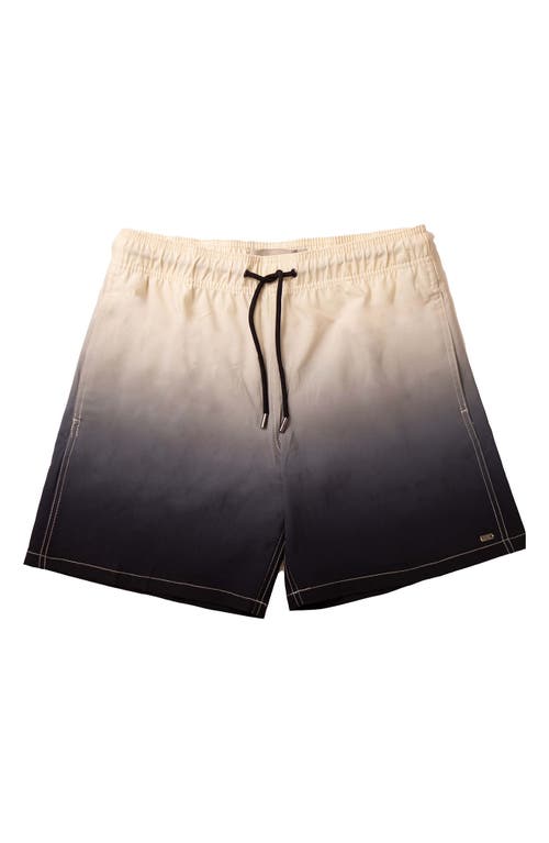 HARMONQLO Luzon Stretch Swim Trunks in Black White