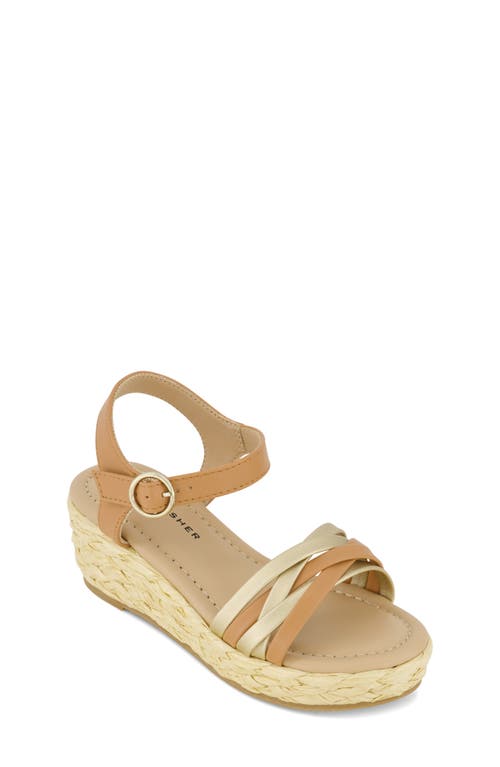 Marc Fisher Kids' Marren Ankle Strap Platform Wedge Sandal Cognac at Nordstrom, M