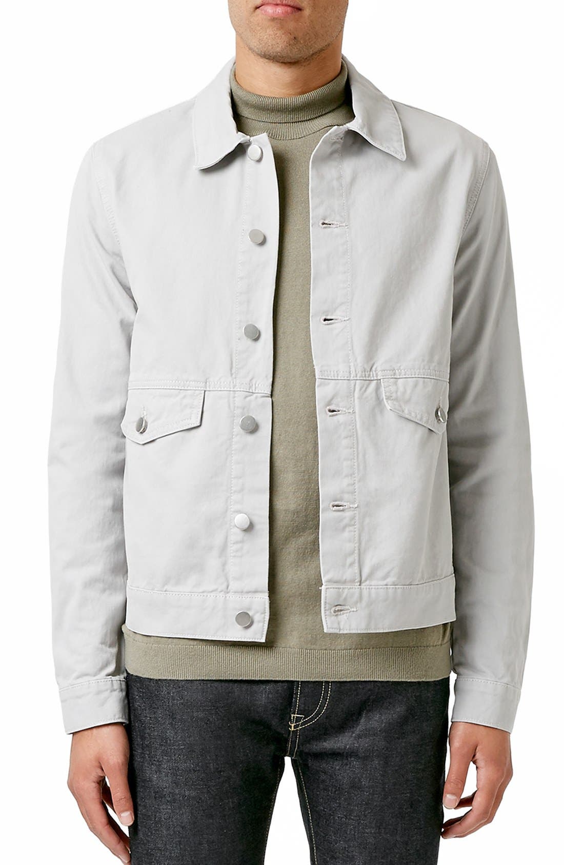 Topman Light Grey Denim Jacket | Nordstrom