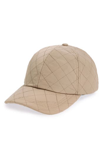 Nordstrom Rack Quilted Baseball Cap In Tan Desert