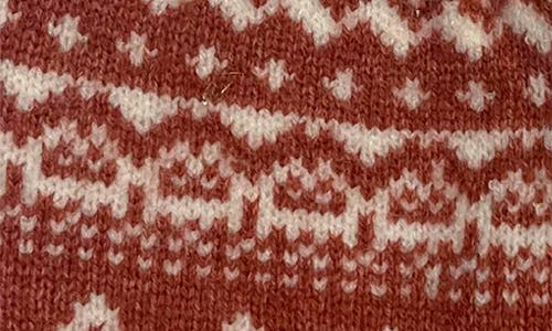 Marcus Adler Fair Isle Pompom Beanie In Aubergine