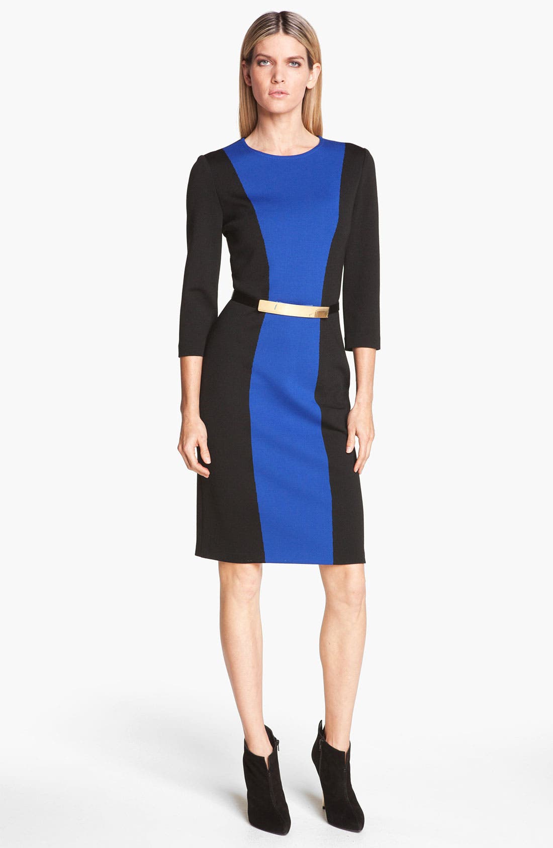 St. John Collection Colorblock Milano Knit Dress Nordstrom