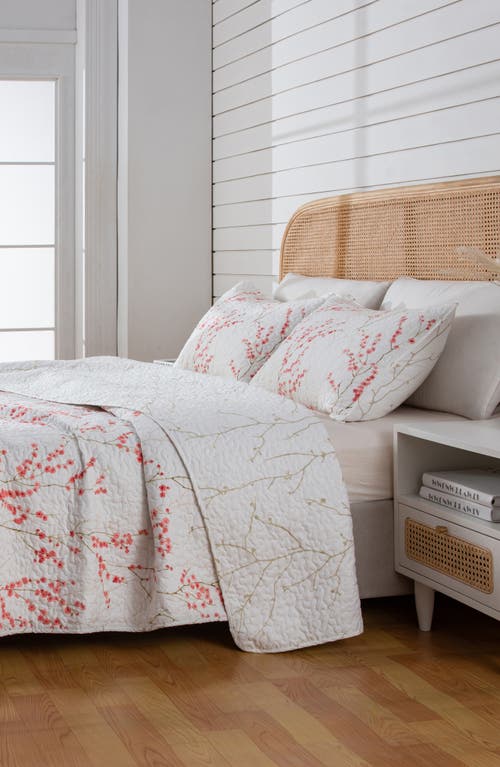 Woven & Weft Coastal 3-piece Quilt Set In Cherry Blossoms