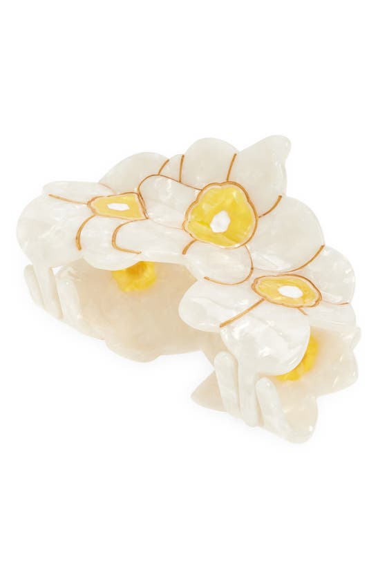 Shop Solar Eclipse Narcissus Claw Hair Clip In White